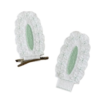 Small Flower Bunny Ear Sliders Mint