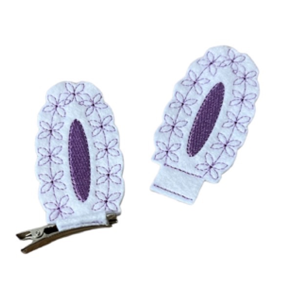 Small Flower Bunny Ear Sliders Lilac
