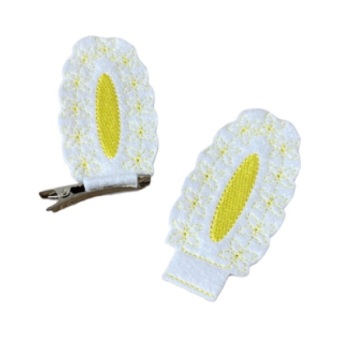 Small Flower Bunny Ear Sliders Lemon
