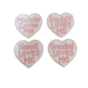 Loves Me Feltie Set  Pink