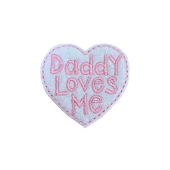 Daddy Loves Me Feltie Pink
