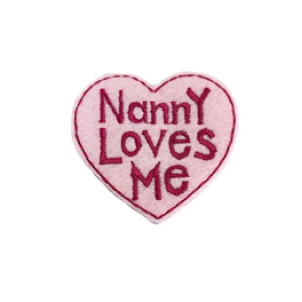 Nanny Loves Me Feltie Hot Pink