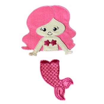 Mermaid Bow Holder Feltie Pink