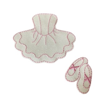 Tutu Dress Feltie Bundle White Glitter