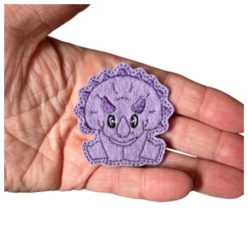 Sitting Dinosaur Feltie Purple
