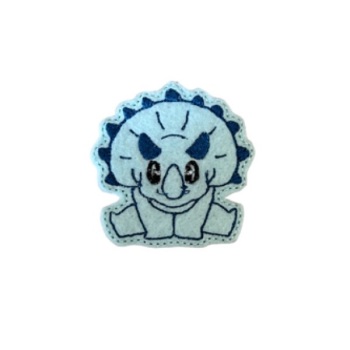 Sitting Dinosaur Feltie Blue