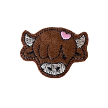 Highland Cow Head Feltie