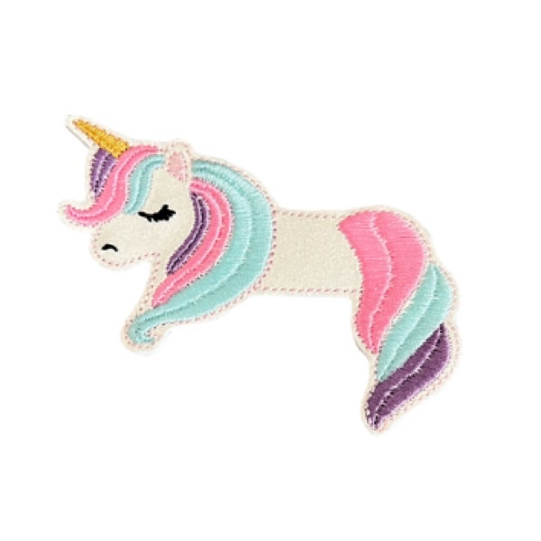 Unicorn head and tail bow tails pastel