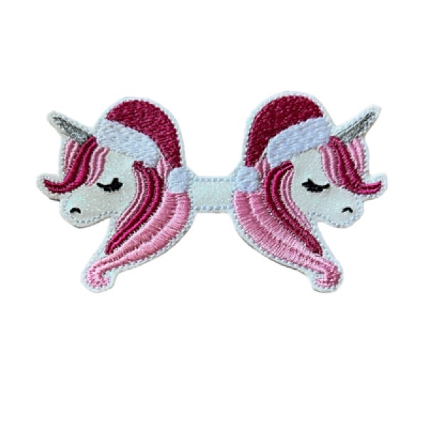 Christmas Unicorn Top or Tails Bow Part Pink