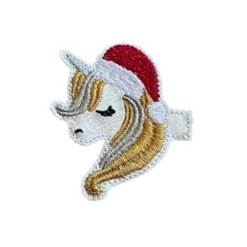 Half Santa Unicorn Bow Part Gold