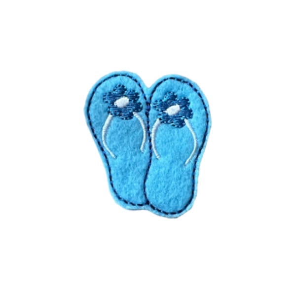 Flip flops feltie blue