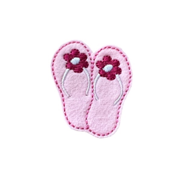 Flip flops feltie pink