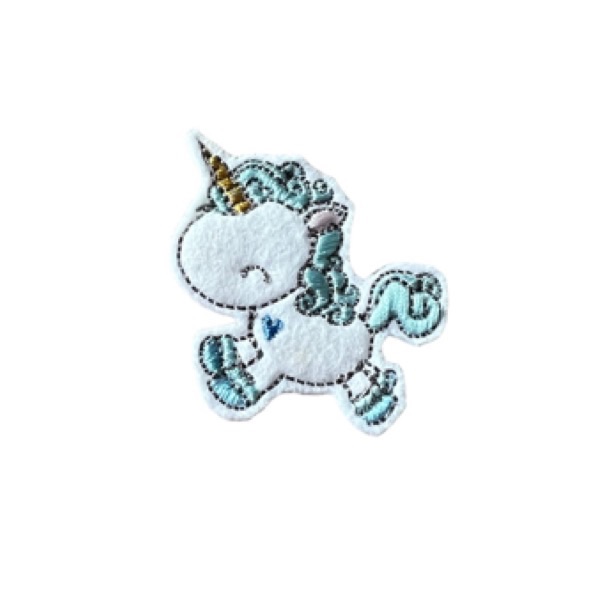 Dreaming unicorn feltie blue