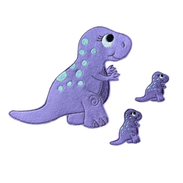 Frankie the Dino set lilac