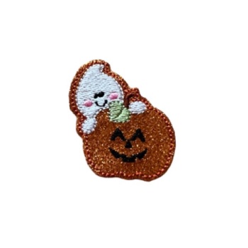 Ghost and pumpkin feltie