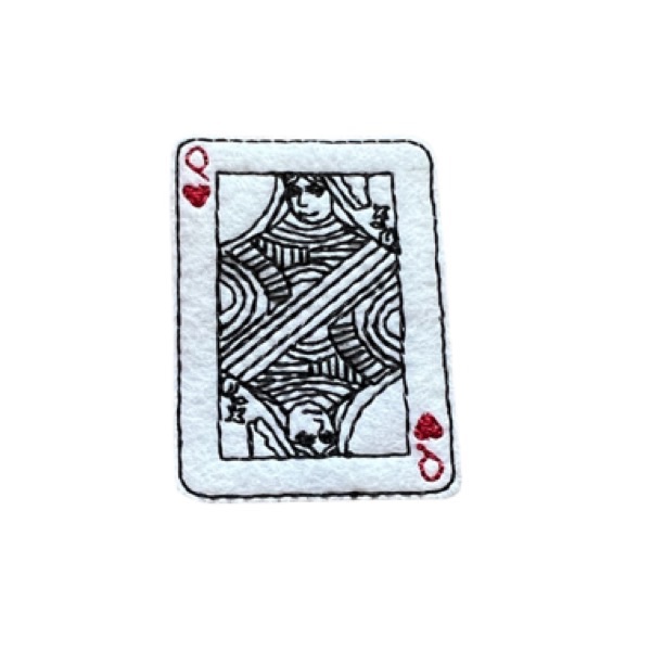 Queen of Hearts Paying Card Feltie