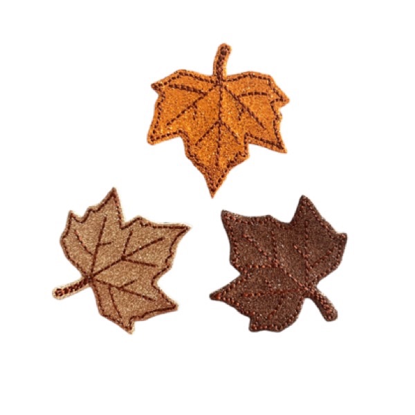Set of 3 leaf felties