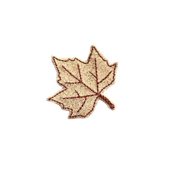 Leaf gold glitter feltie