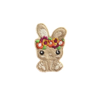 Autumn Floral Bunny Feltie