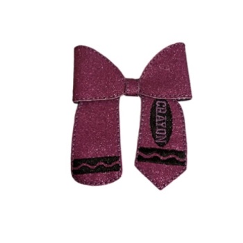 Crayon Bow Parts 3” Purple