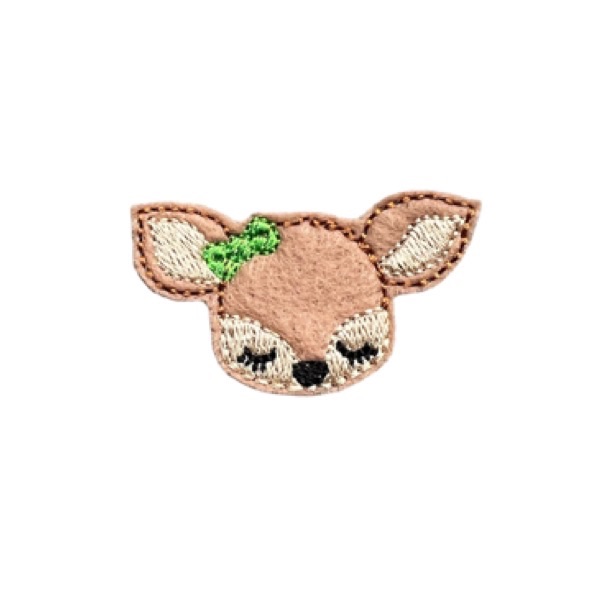Gentle Deer Head Bow Feltie