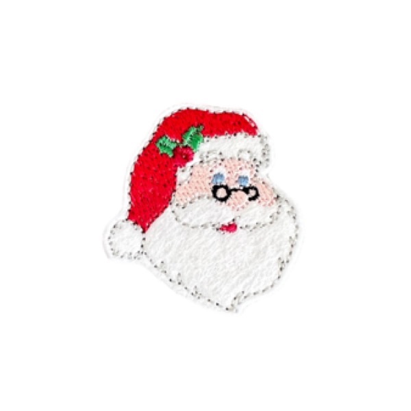 Vintage Santa head feltie red