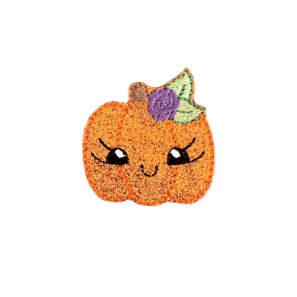 Rose pumpkin glitter feltie