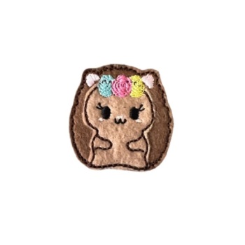 Floral Hedgehog Feltie
