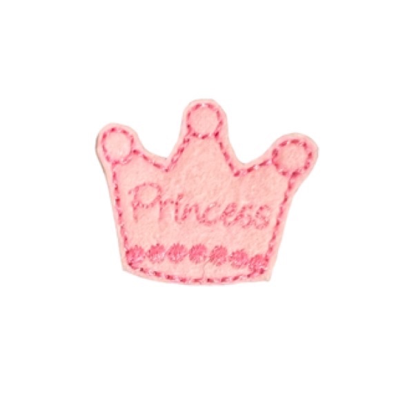 Princess crown feltie (pink) 