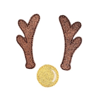 Antler and nose feltie large brown
