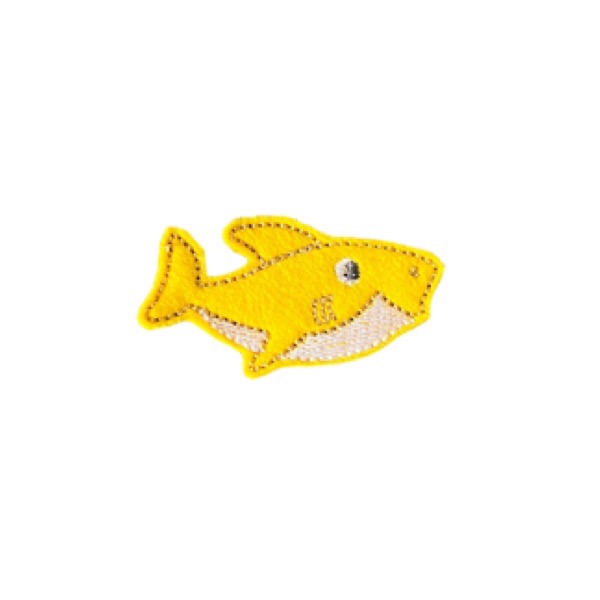 Shark feltie yellow