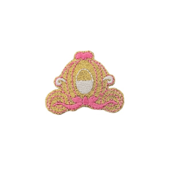 Glitter Princess Carriage Feltie Gold
