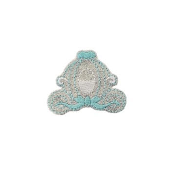 Glitter princess carriage feltie silver