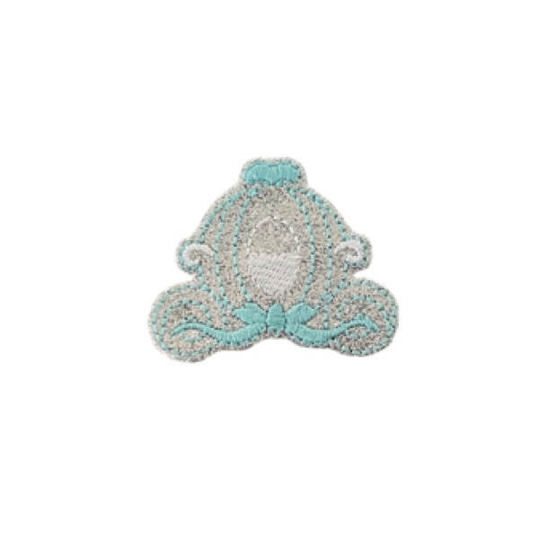 Glitter princess carriage feltie silver