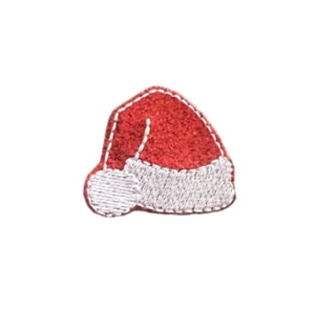 Santa Hat Feltie Red Glitter