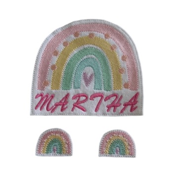 Personalised Dots Rainbow Feltie Bundle pastel