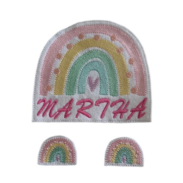 Personalised Dots Rainbow Feltie Bundle pastel