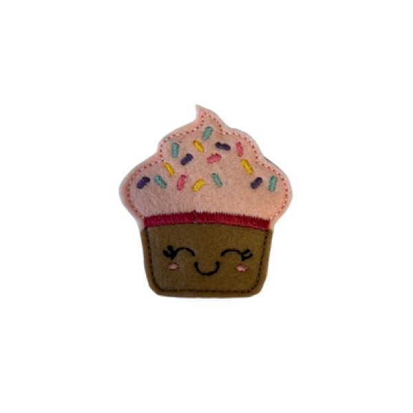 Cupcake feltie pink