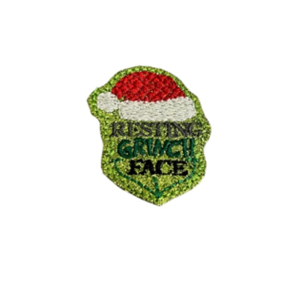 Resting grinch face feltie
