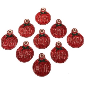 Reindeer name baubles set