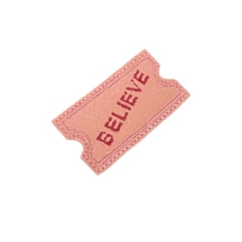 Believe Feltie Pink