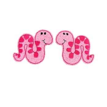 Snakes Feltie Pink