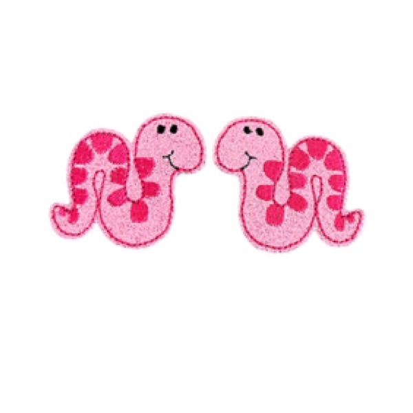Snakes Feltie Pink