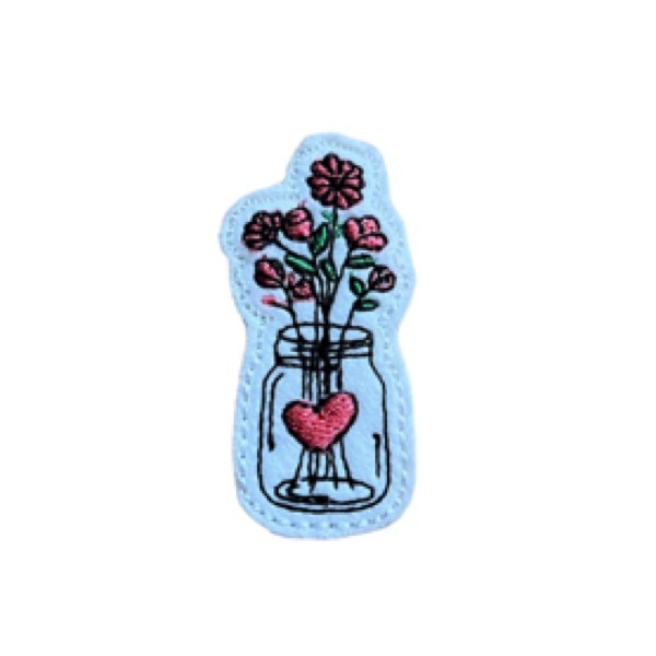 Flowers Of Love Feltie Pink