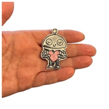 Robot Heart Feltie Pink