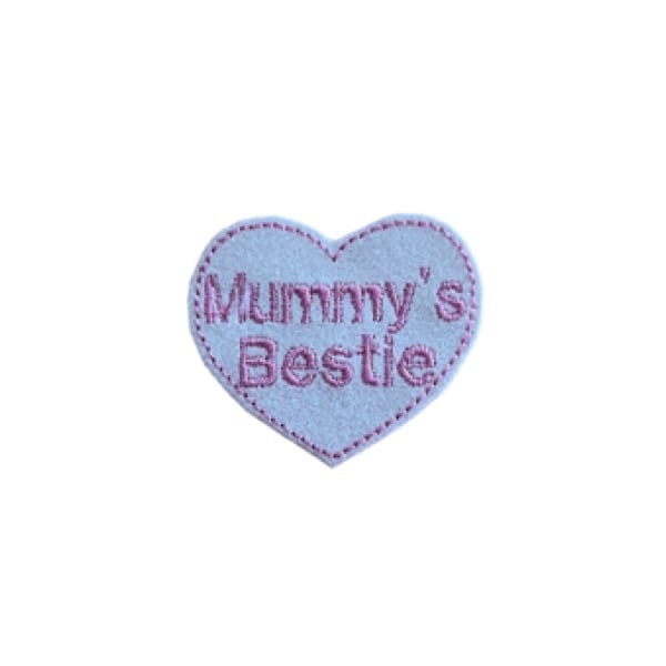 Mummy’s Bestie Heart Feltie Pink