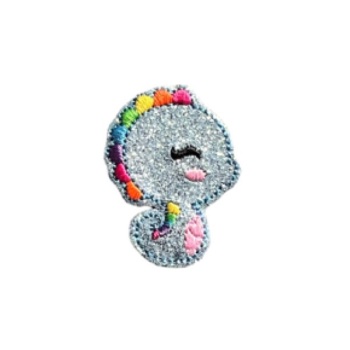 Glitter seahorse feltie