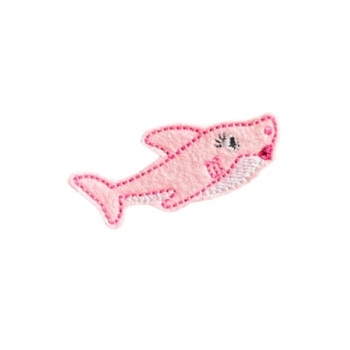 Shark feltie pink