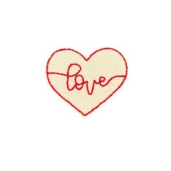 Love Heart Feltie White