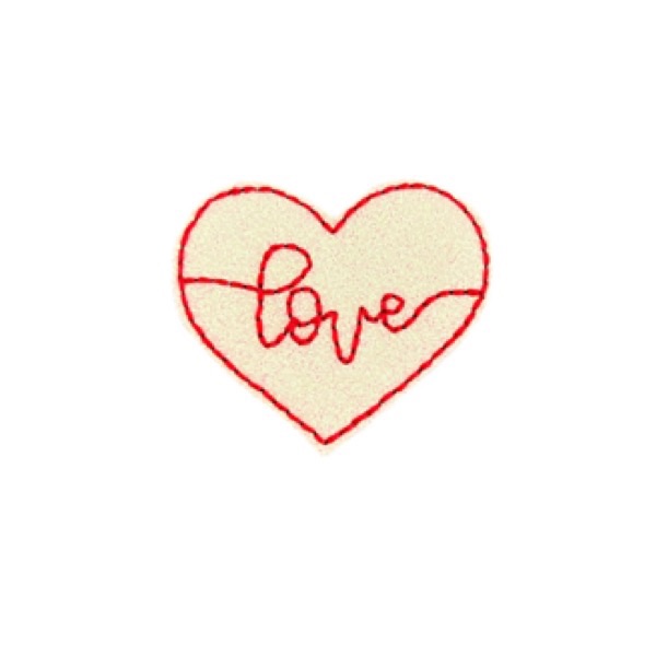 Love Heart Feltie White